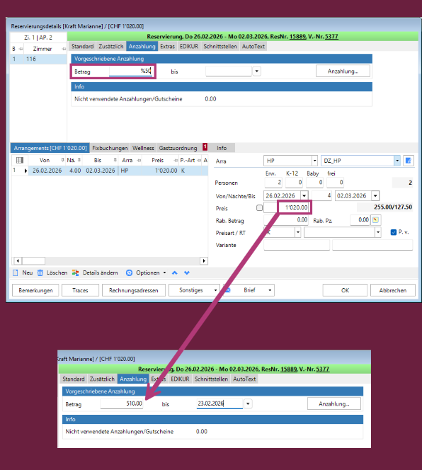 internet 1 Anzahlung - kleine Funktion grosse Wirkung